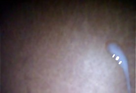 Cum on Sleeping Ebony ass