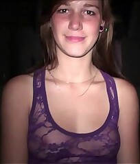 Teen cutie Alexis Crystal PUBLIC sex gang bang orgy