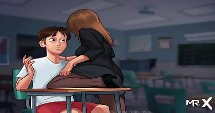 SummertimeSaga - Teacher sat on top and gave her reward E1 # 55