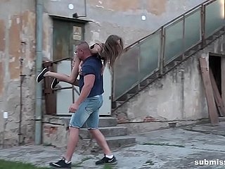 Skinny teen Sarah Kay kidnapped and fucked parallel her will