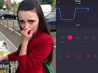 Preview: Public remote vibrator play and sex on balcony