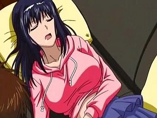 Linda chica anime mostrando la ropa interior sube su pequeña falda