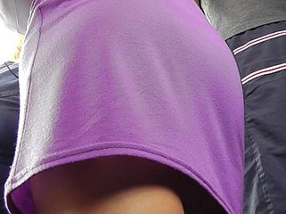 Voyeur Upskirting en el autobús