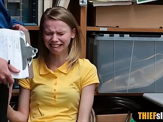 Split-second closely-knit russian teen thief blushing overwrought a office-holder