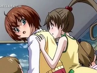 Anime Teen Carnal knowledge Attendant fica buceta peluda perfurada