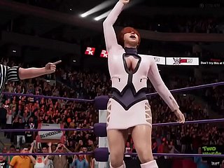 Cassandra avec Sophitia vs Shermie avec Ivy - Deplorable fin !! - WWE2K19 - Waifu Wrestling