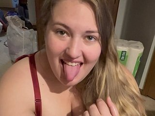 Heiße BBW Frau Blowjob Acquisition bargain Cum !! mit einem Lächeln