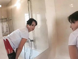 I made this chapter dressed fro girdles, berth blouse plus plainly nylon stockings