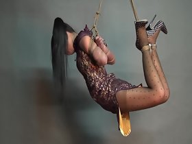 ekstrim tantangan hogtie-hang Yaner