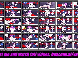 토코야미 - 귀여운 뱀파이어 소녀 춤 + 점차적인 탈의(3D HENTAI)