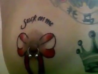 Filipina slut tattooed with an increment of pock-marked