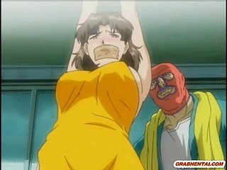 Bondage hentai in muzzle gets squeezed their way bigboobs