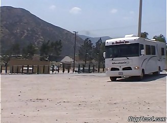 Teen sluts have a wild orgy