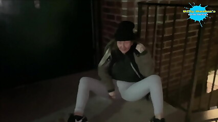 Cracky takes a stick up the pussy